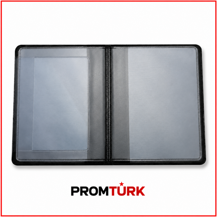Beyaz Logo Baskılı Siyah Biala Ruhsat Kabı